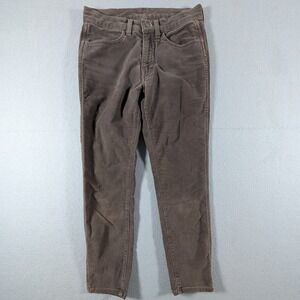 Imogene + Willie Corduroy Pants Womens‎ Size 27 Brown Slim Tapered Five Pocket